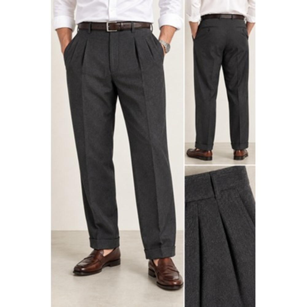 Vintage NWT Polo Golf Ralph Lauren Wool Pants Mens 36x32 Onyx Pleated Cuffed